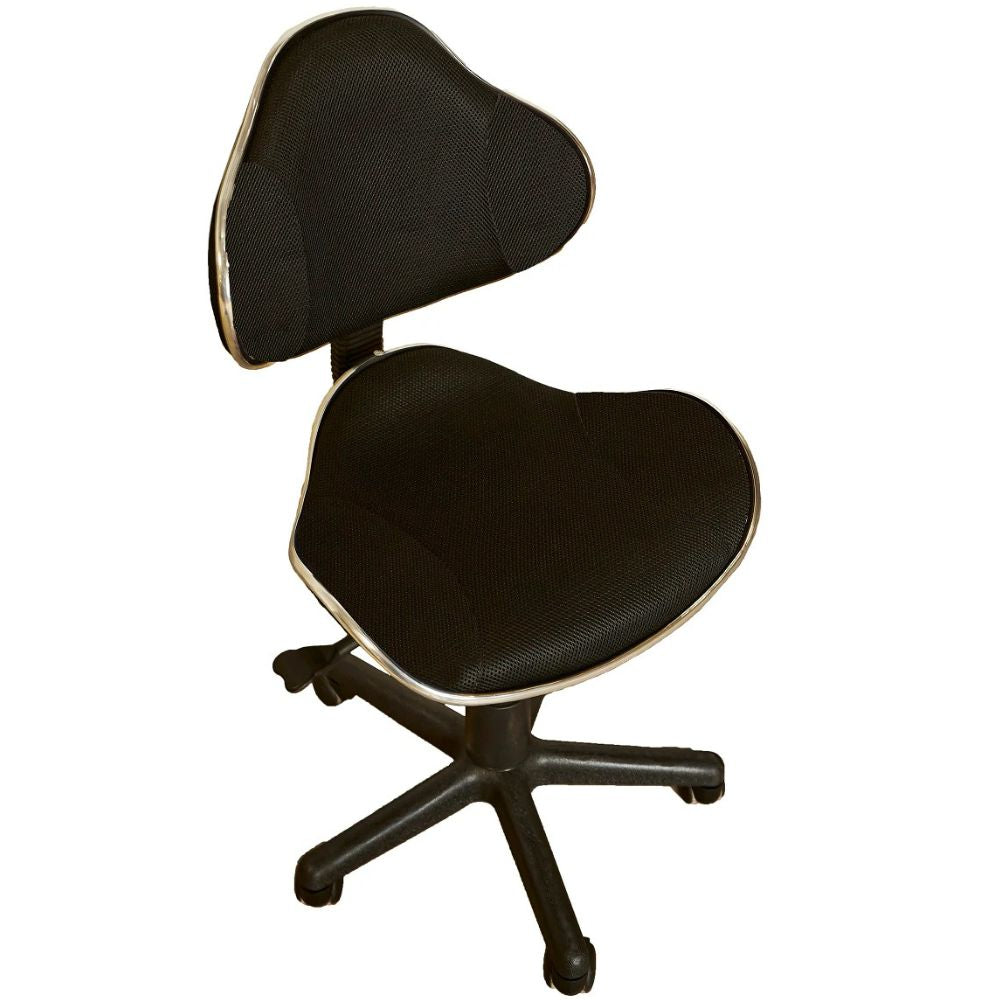 Saddle Mid Back Office Chair - Black & Blue