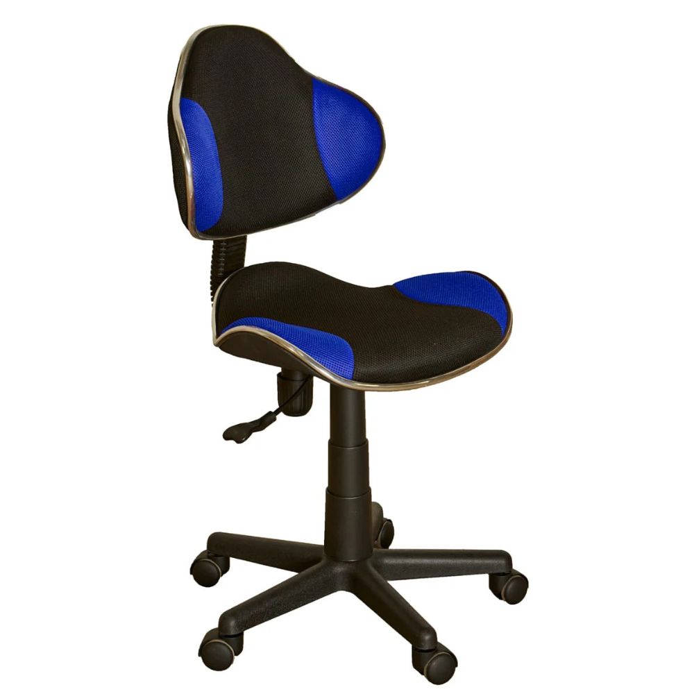 Saddle Mid Back Office Chair - Black & Blue